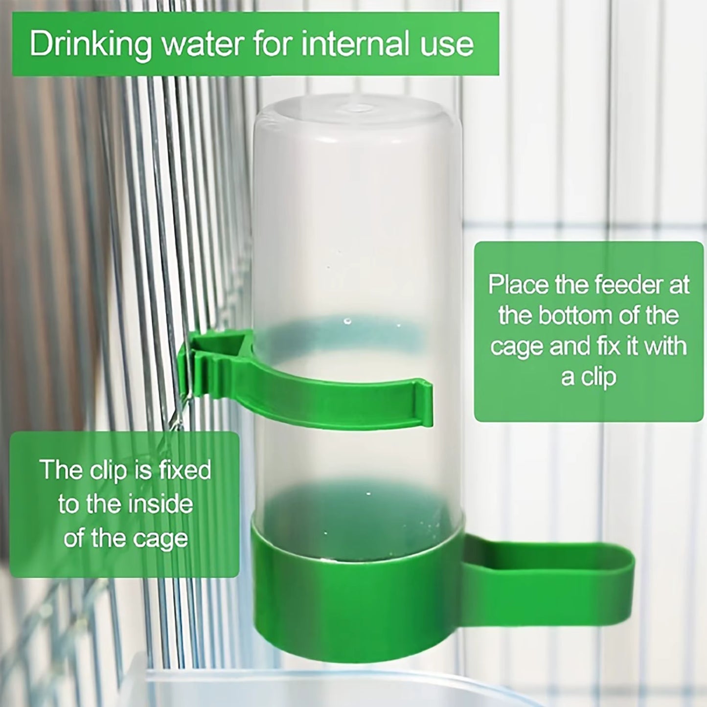 4PCS Automatic Bird Water Feeder for Cage Pet Parrot Budgie Lovebirds Cockatiel Automatic Bird Food Feeder